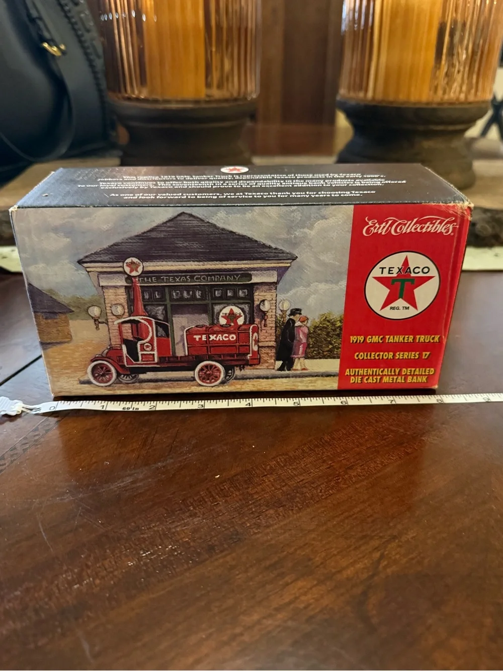 Texaco 1919 GMC Tanker Truck Collectible Box - Red